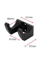 Uchwyt ścienny na łopatę i narzędzia ogrodowe do Ø40 mm – 4 szt – zdjęcie 3