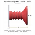 Wieszak ścienny wkręt krzyżak XXL na ubrania ręcznik LOFT warsztat czerwony