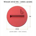 Wieszak ścienny wkręt płaski XXL na ubrania ręcznik LOFT warsztat czerwony