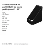 Szablon wzornik do profili 40x60 do cięcia pod kątem 45° i 90° – zdjęcie 5