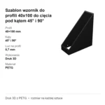 Szablon wzornik do profili 40x100 do cięcia pod kątem 45° i 90° – zdjęcie 5