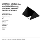 WZORNIK SZABLON do profili 80x120mm do cięcia pod kątem 45° DO TRASOWANIA – zdjęcie 5