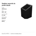 Szablon wzornik do profili 20x20 – cięcie pod kątem 22,5° – ramy ośmiokątne – zdjęcie 5