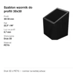 Szablon wzornik do profili 30x30 – cięcie pod kątem 22,5° – ramy ośmiokątne – zdjęcie 5