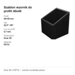 Szablon wzornik do profili 40x40 – cięcie pod kątem 22,5° – ramy ośmiokątne – zdjęcie 5