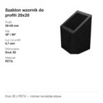 Szablon wzornik do profili 20x20 – cięcie pod kątem 30° – ramy sześciokątne – zdjęcie 5