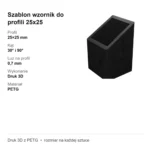 Szablon wzornik do profili 25x25 – cięcie pod kątem 30° – ramy sześciokątne – zdjęcie 5