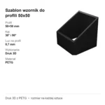 Szablon wzornik do profili 50x50 – cięcie pod kątem 30° – ramy sześciokątne – zdjęcie 5