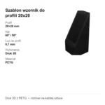 Szablon wzornik do profili 20x20 – cięcie pod kątem 60° – ramy trójkątne – zdjęcie 5