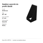 Szablon wzornik do profili 50x50 – cięcie pod kątem 60° – ramy trójkątne – zdjęcie 5