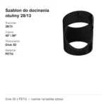 Szablon do docinania otuliny 28/13 – cięcie 45° i 90° – wzornik – zdjęcie 4