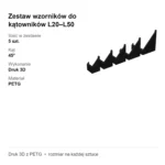 Zestaw wzorników do kątowników L20–L50 – cięcie 45° – 5 szt. – zdjęcie 4
