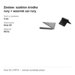 Zestaw: szablon środka rury + wzornik osi rury – trasowanie rur – zdjęcie 4