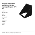 Szablon wzornik do profili 100x100 do cięcia pod kątem 45° i 90° – zdjęcie 5