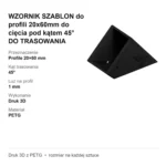 WZORNIK SZABLON do profili 20x60mm do cięcia pod kątem 45° DO TRASOWANIA – zdjęcie 5