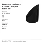 Opaska do cięcia rury 4" Ø114,3 mm pod kątem 45° – kolano z rur – zdjęcie 4