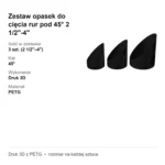 Zestaw opasek do cięcia rur pod 45° 2 1/2"-4" – kolano z rur – 3 szt. – zdjęcie 4