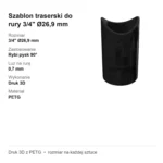 Szablon traserski do rury 3/4" Ø26,9 mm – rybi pysk 90° – wzornik – zdjęcie 4
