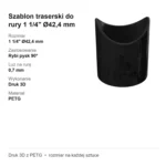 Szablon traserski do rury 1 1/4" Ø42,4 mm – rybi pysk 90° – wzornik – zdjęcie 4