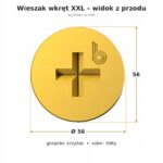 Wieszak ścienny wkręt krzyżak XXL na ubrania ręcznik LOFT warsztat żółty