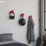 Wieszaki ścienne wielkie wkręty 3 szt. torx płaski krzyżak LOFT czerwone