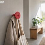 Wieszak ścienny wkręt krzyżak XXL na ubrania ręcznik LOFT warsztat czerwony