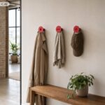 Wieszaki ścienne wielkie wkręty 3 szt. torx płaski krzyżak LOFT czerwone