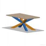 Zestaw 3 szablonów do nóg stołu pająk 160x70x72 – profil 100x100