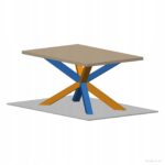 Zestaw 3 szablonów do nóg stołu pająk 120x70x72 – profil 80x80