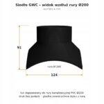 Siodło GWC na rurę Ø200 – króciec do rury rekuperacyjnej Ø75 mm