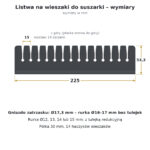 Uchwyt na skarpetki do suszarki – listwa 14 miejsc, zatrzask 12–17 mm