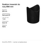 Szablon traserski do rury Ø40 mm – rybi pysk 90° – wzornik