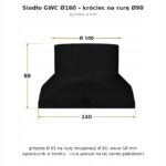 Siodło GWC na rurę Ø160 – króciec do rury rekuperacyjnej Ø90 mm