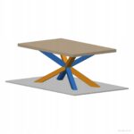 Zestaw 3 szablonów do nóg stołu pająk 100x50x52 – profil 60x60
