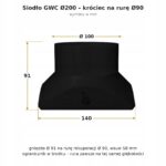 Siodło GWC na rurę Ø200 – króciec do rury rekuperacyjnej Ø90 mm