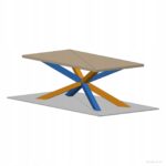 Zestaw 3 szablonów do nóg stołu pająk 180x75x72 – profil 80x80