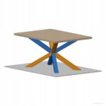 Zestaw 3 szablonów do nóg stołu pająk 120x75x72 – profil 80x80