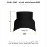 Siodło GWC na rurę Ø160 – króciec do rury rekuperacyjnej Ø75 mm