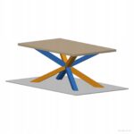Zestaw 3 szablonów do nóg stołu pająk 150x75x72 – profil 80x80