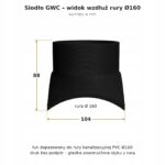 Siodło GWC na rurę Ø160 – króciec do rury rekuperacyjnej Ø90 mm