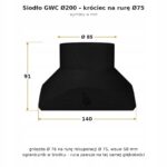 Siodło GWC na rurę Ø200 – króciec do rury rekuperacyjnej Ø75 mm