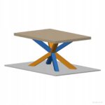 Zestaw 3 szablonów do nóg stołu pająk 80x45x50 – profil 60x60