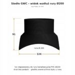 Siodło GWC na rurę Ø200 – króciec do rury rekuperacyjnej Ø90 mm