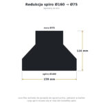 Redukcja spiro Ø160 na rurę Ø75 do rekuperacji – przejście kanału