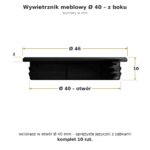 Wywietrznik meblowy Ø40 do szafek – komplet 10 szt.