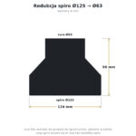 Redukcja spiro Ø125 na rurę Ø63 do rekuperacji – przejście kanału